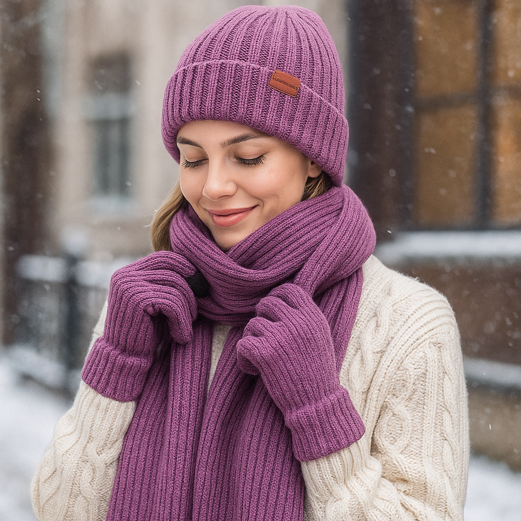 Wintercomfort Set - Warm Beanie - Scarf - Gloves