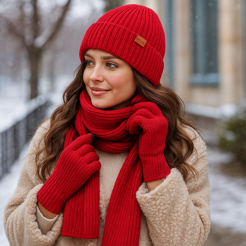 Wintercomfort Set - Warm Beanie - Scarf - Gloves