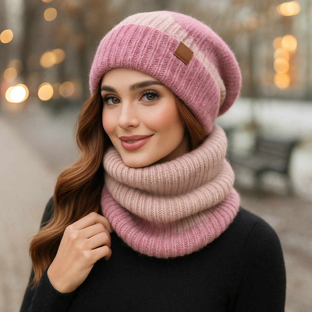 Noëlle - Luxury Wool Hat - Matching Scarf Set - Women