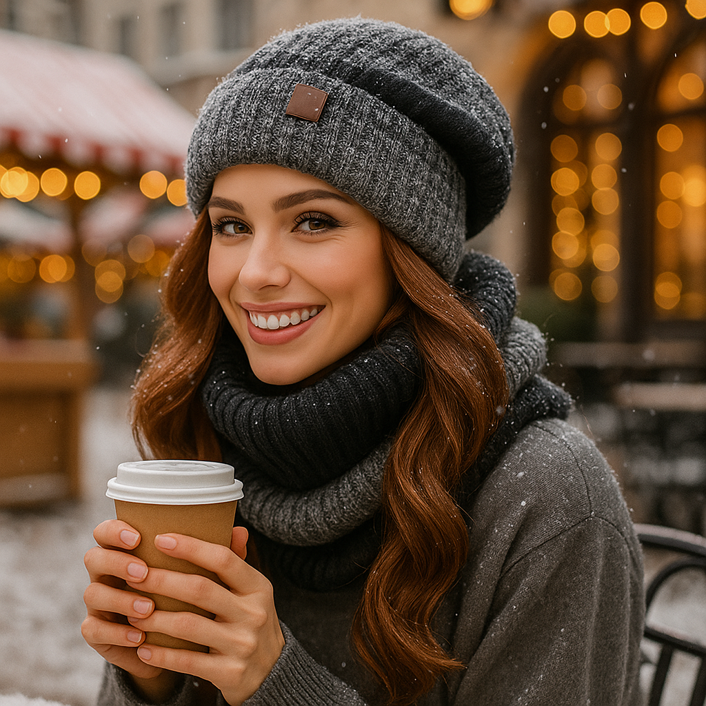 Noëlle - Luxury Wool Hat - Matching Scarf Set - Women