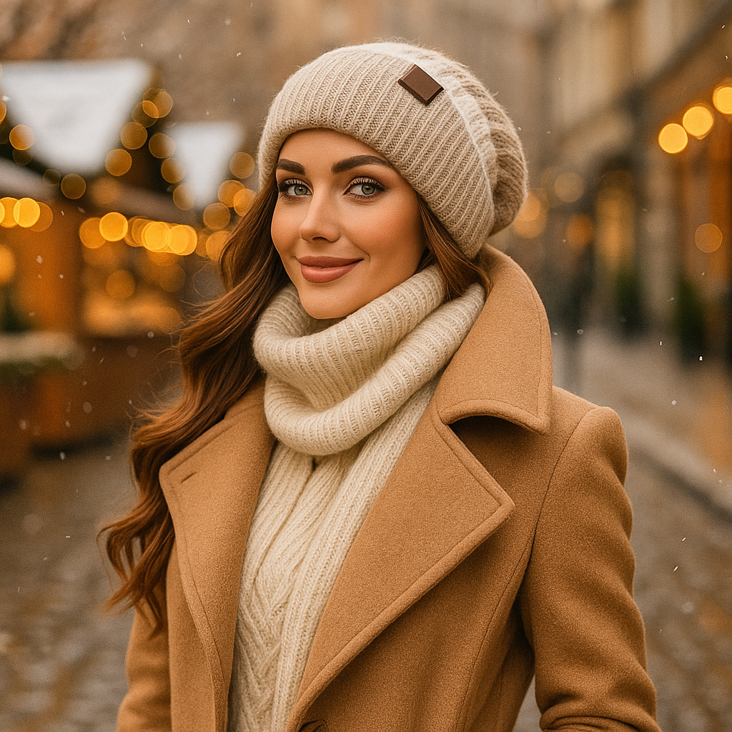 Noëlle - Luxury Wool Hat - Matching Scarf Set - Women
