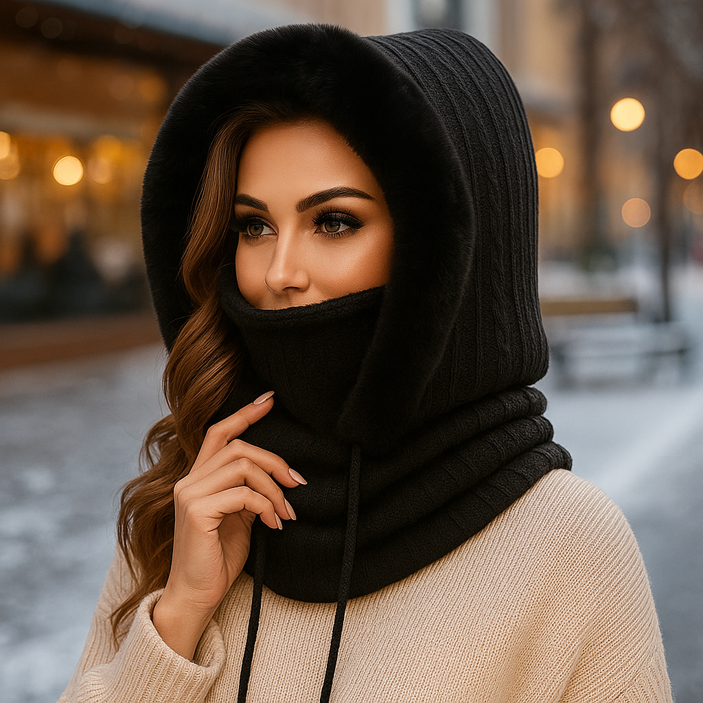Olivia Winter Knit Set - Lined Hood - Warm Two-Piece