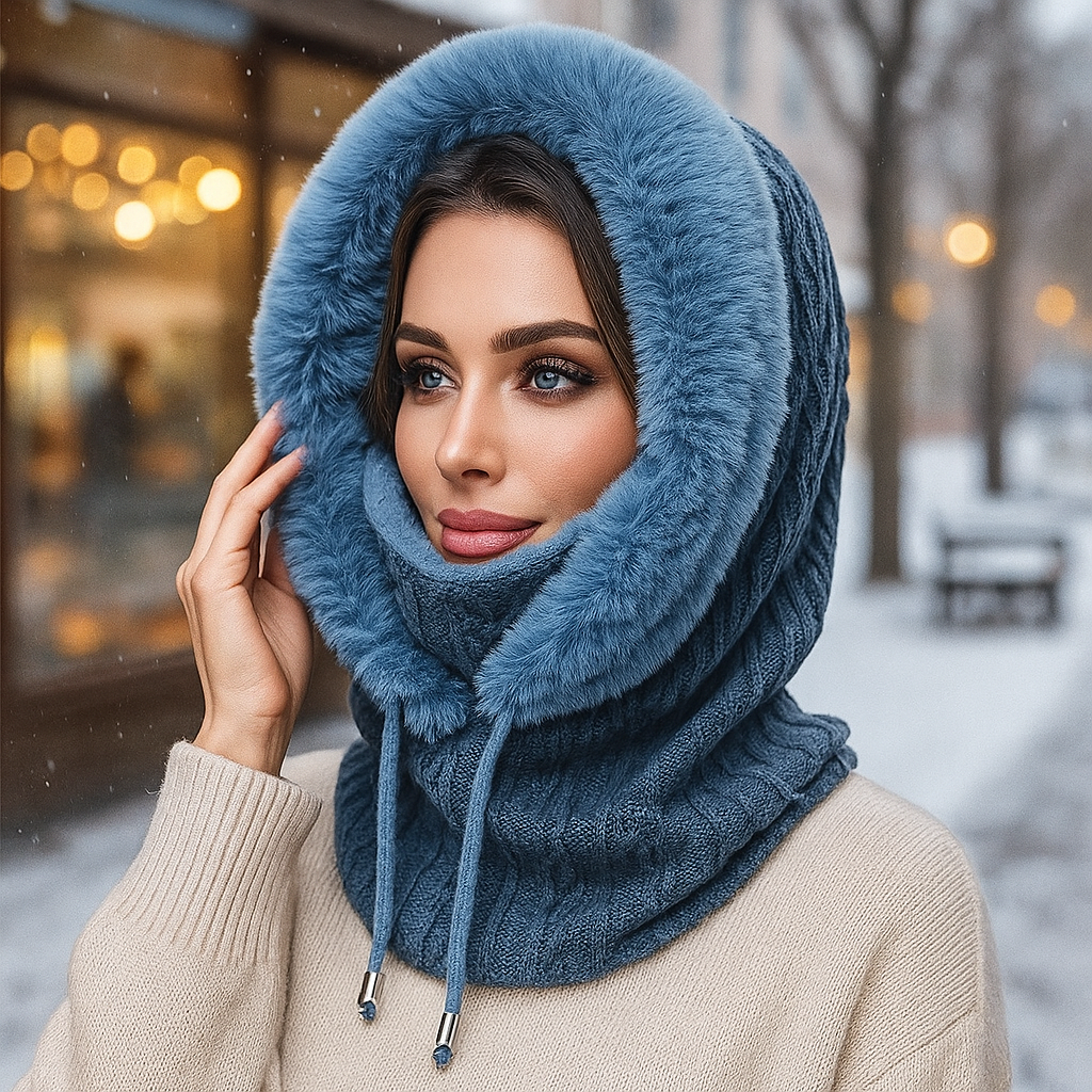 Olivia Winter Knit Set - Lined Hood - Warm Two-Piece