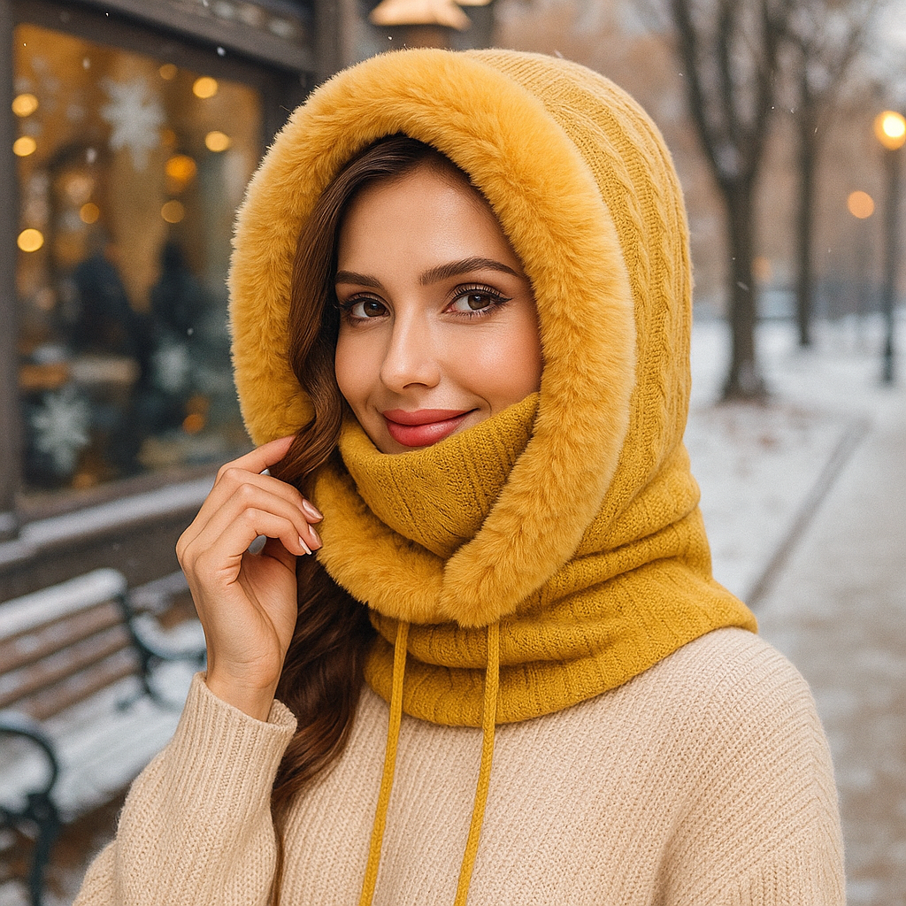 Olivia Winter Knit Set - Lined Hood - Warm Two-Piece