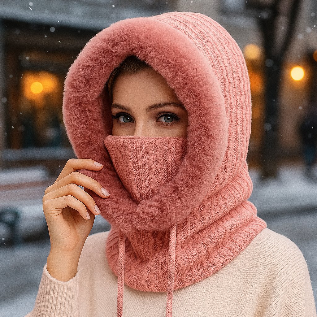 Olivia Winter Knit Set - Lined Hood - Warm Two-Piece