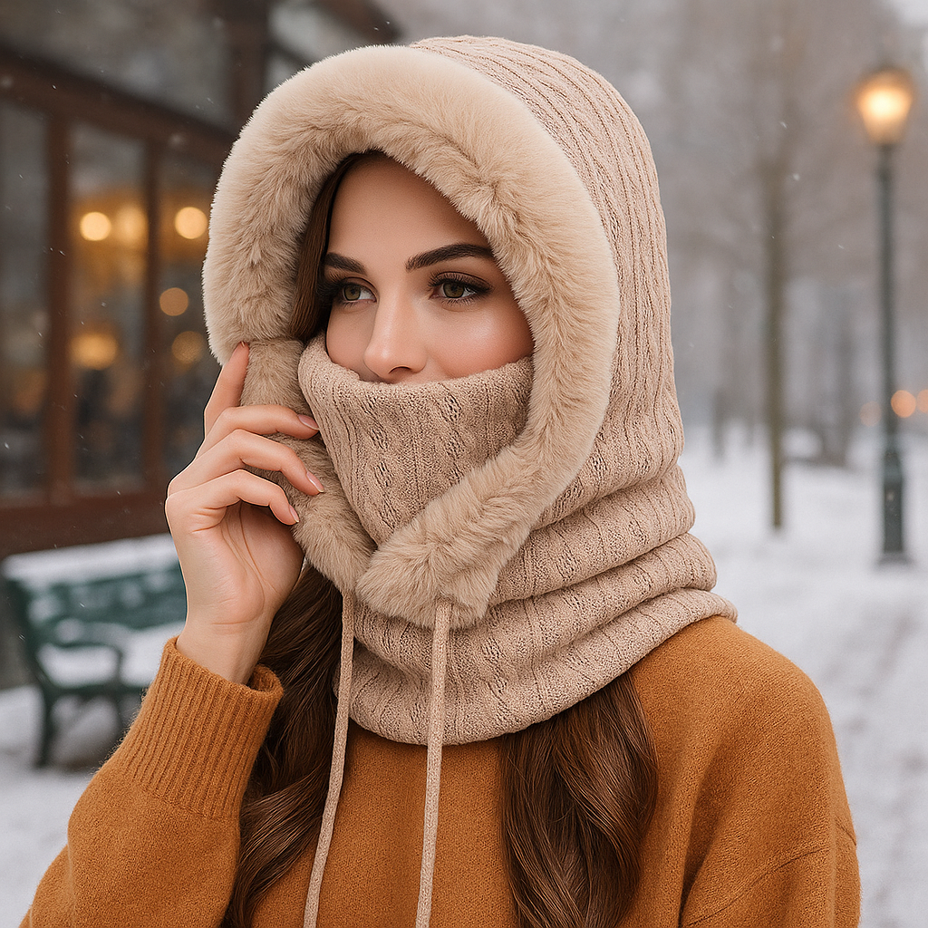 Olivia Winter Knit Set - Lined Hood - Warm Two-Piece