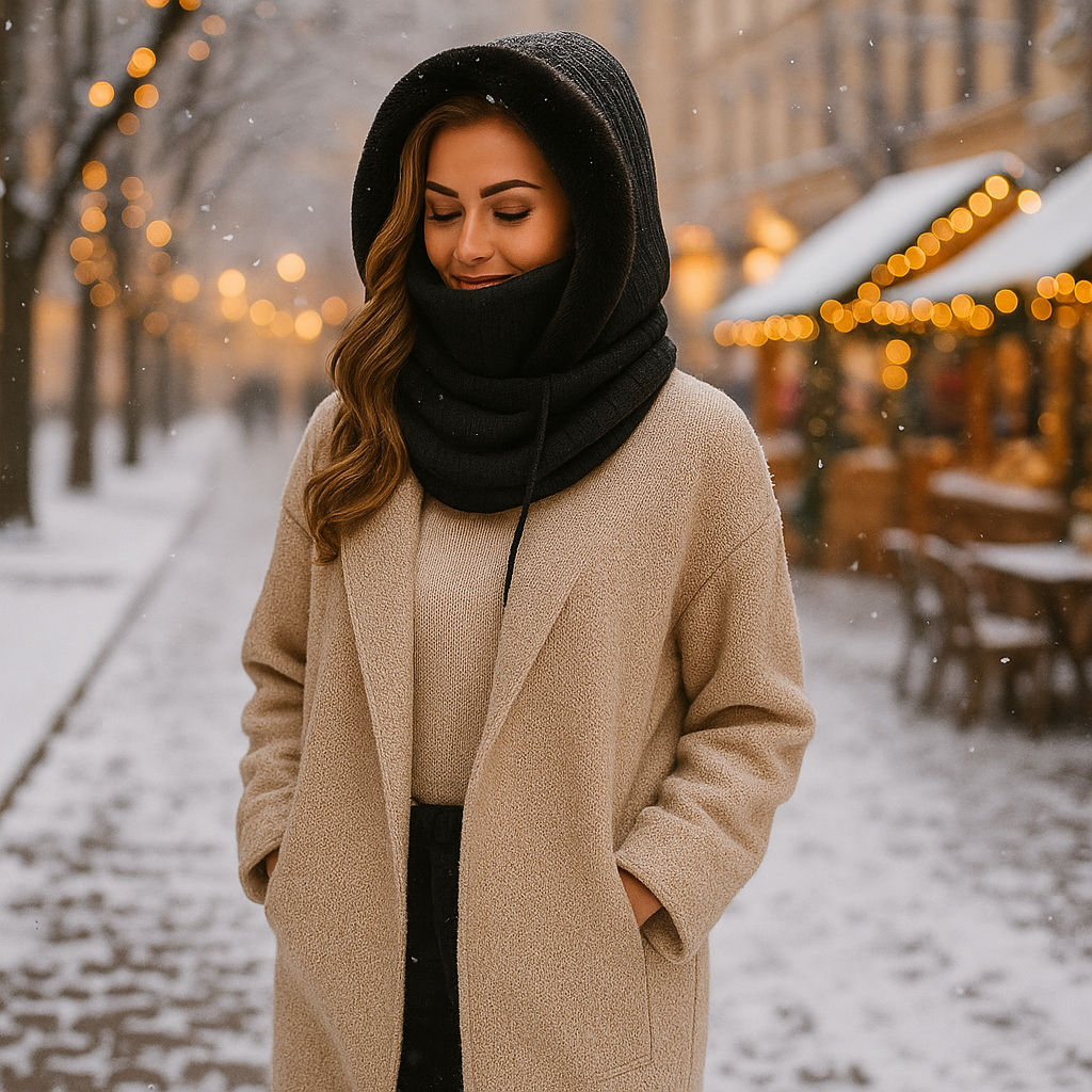 Olivia Winter Knit Set - Lined Hood - Warm Two-Piece