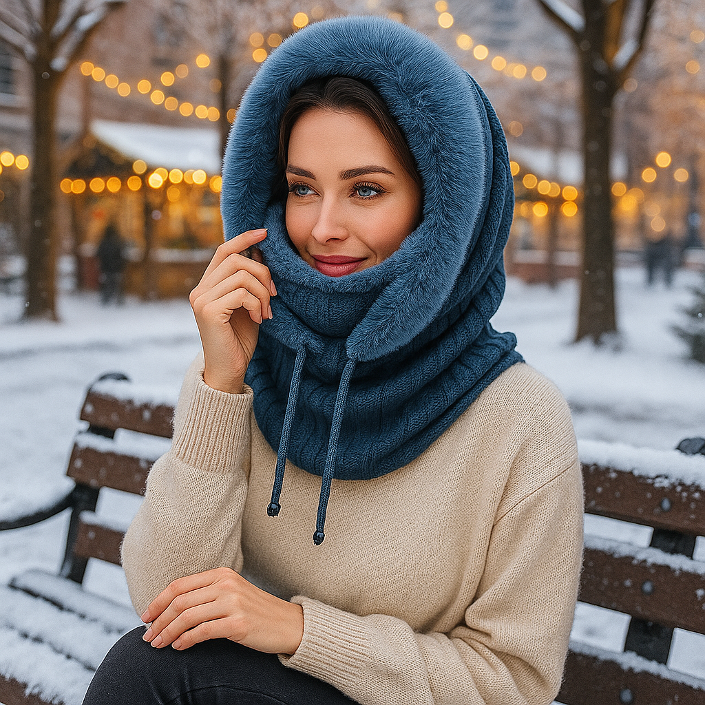 Olivia Winter Knit Set - Lined Hood - Warm Two-Piece