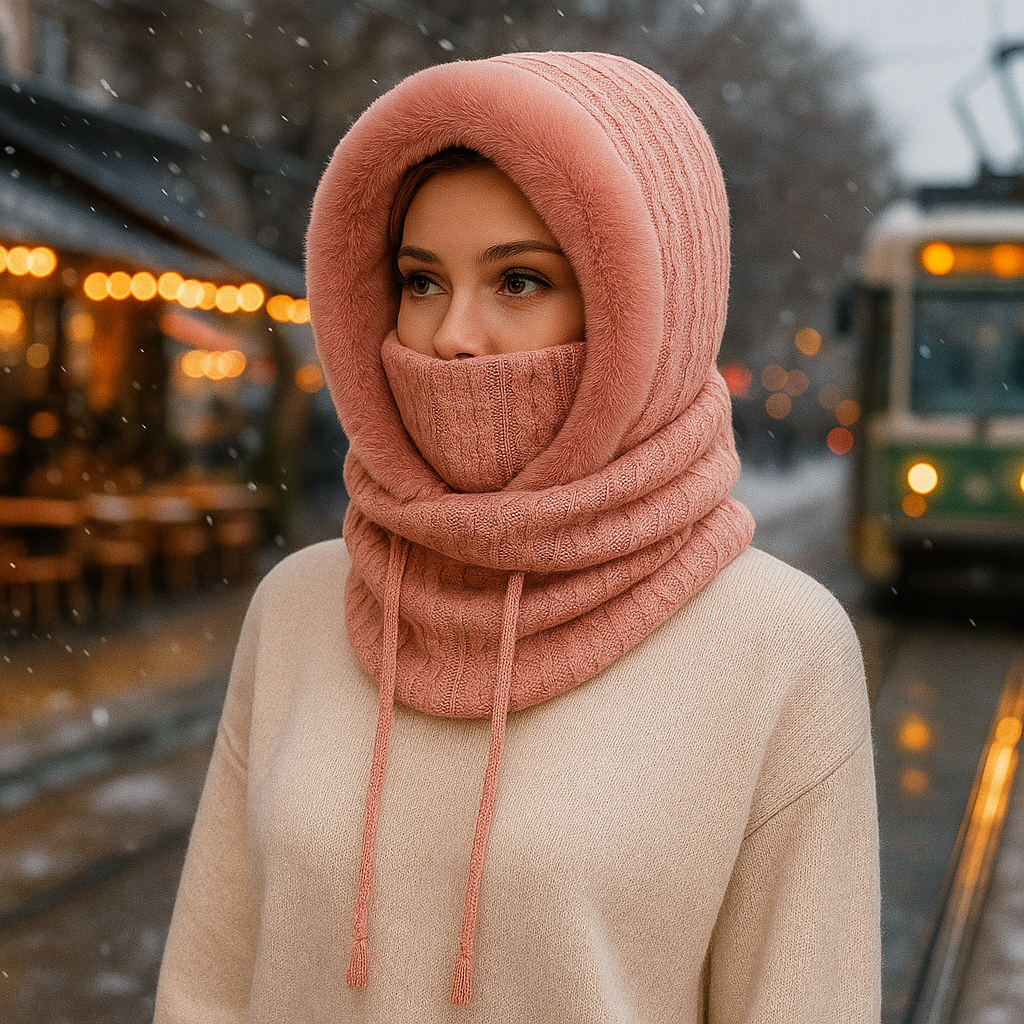 Olivia Winter Knit Set - Lined Hood - Warm Two-Piece