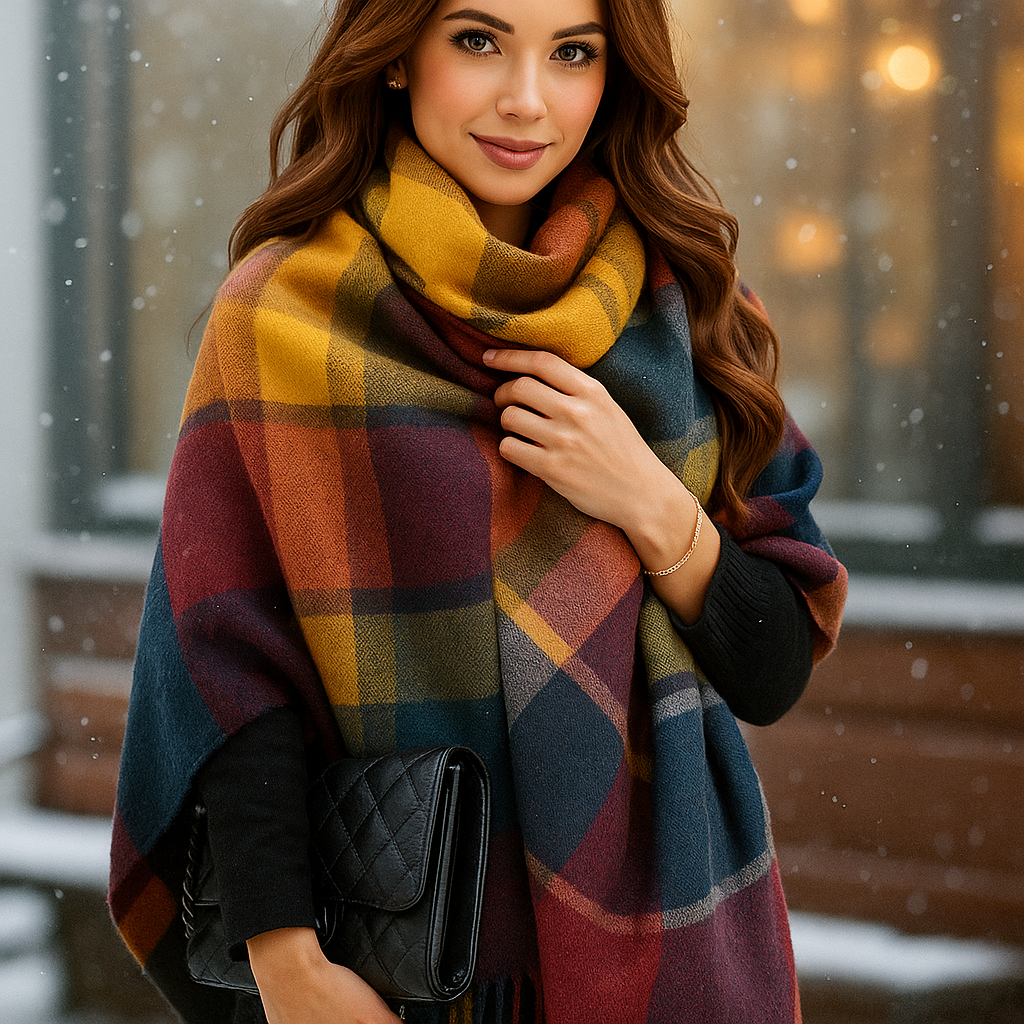 Oversized Cashmere Blend Scarf – Softness and Elegance