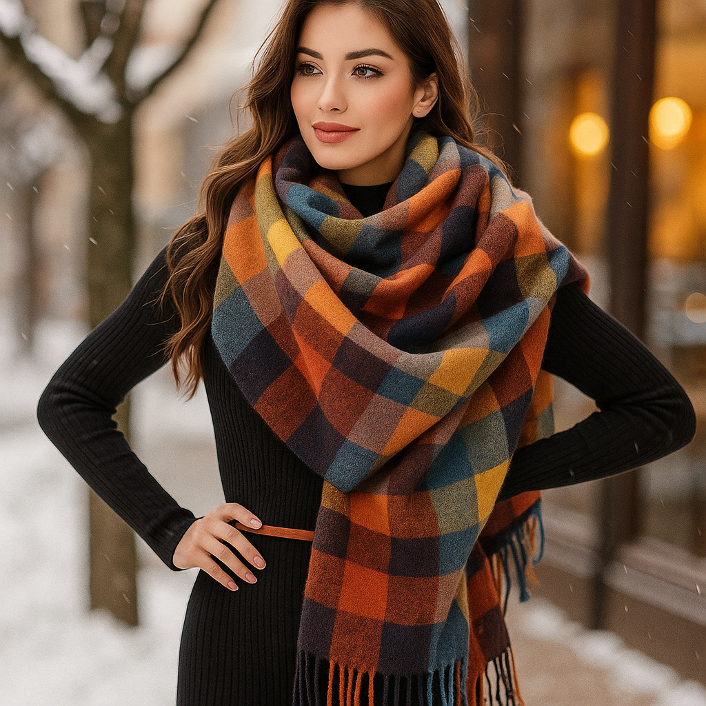 Oversized Cashmere Blend Scarf – Softness and Elegance