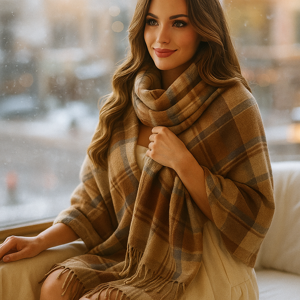 Oversized Cashmere Blend Scarf – Softness and Elegance