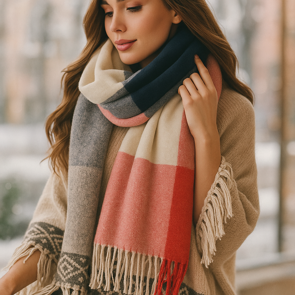 Oversized Cashmere Blend Scarf – Softness and Elegance