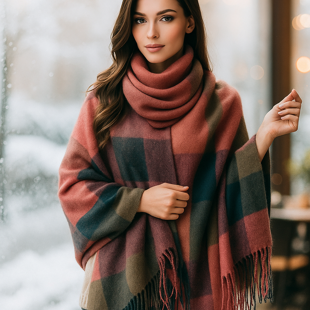 Oversized Cashmere Blend Scarf – Softness and Elegance