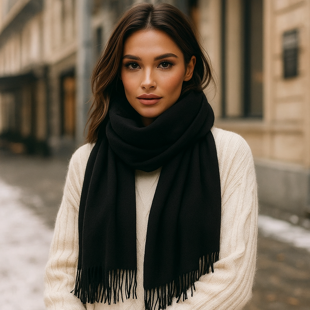 Oversized Cashmere Blend Scarf – Softness and Elegance