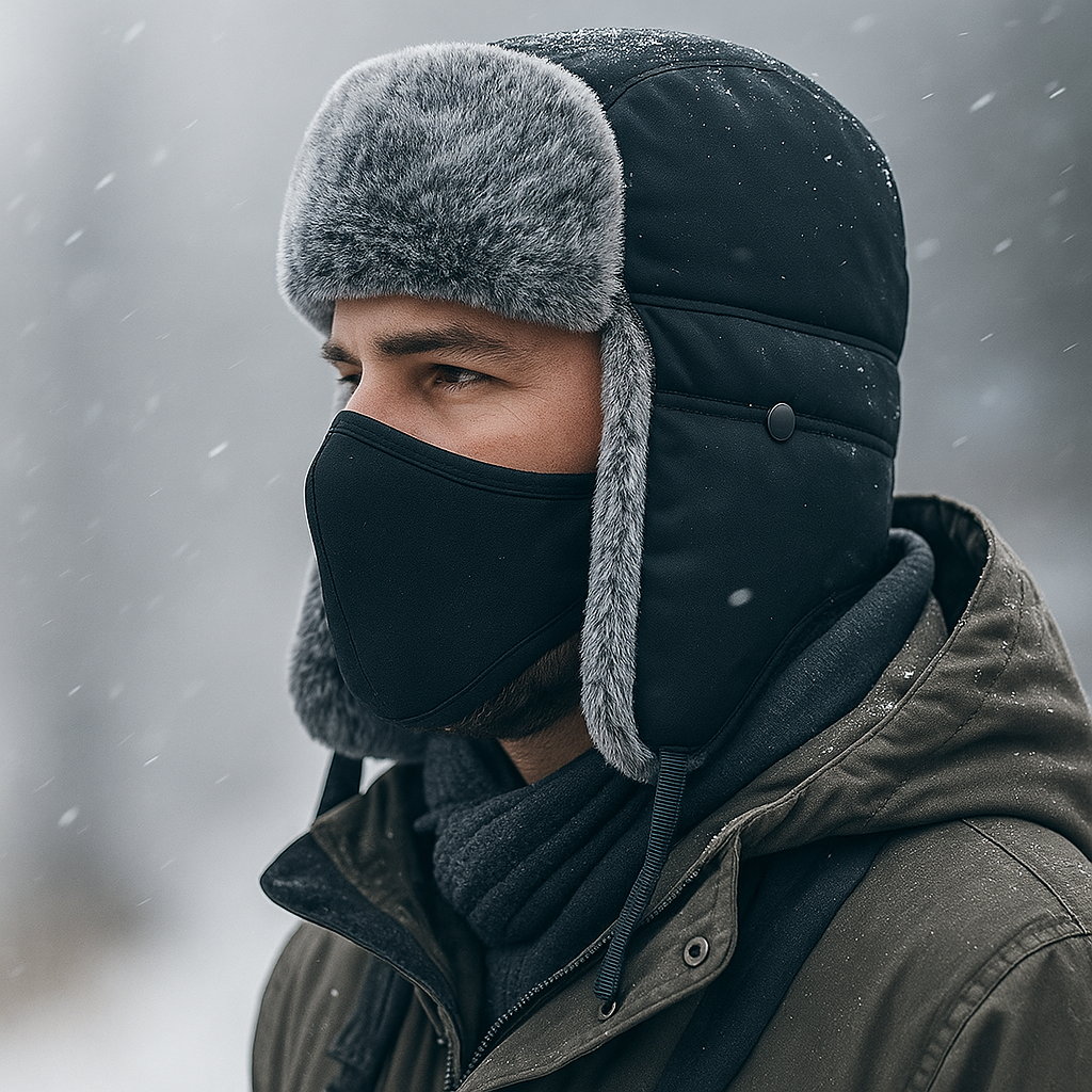 Winter Alpine Hat - Extreme Warmth - Fleece-Lined - Ski-Ready